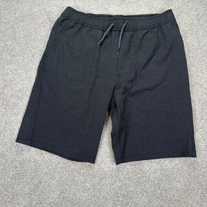 Departwest Kids Youth Large 14-16 Knit Shorts Black Drawstring Casual Athleisure